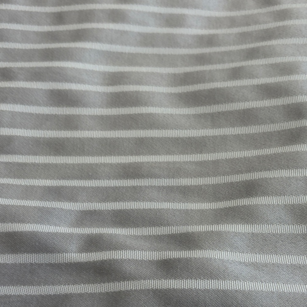 Kate Spade Striped Tablecloth in Light Gray and Silver